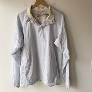 eddie bauer blue check classic fit lightweight pullover jacket size m medium